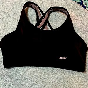 NWOT Black & Grey Avia Sports Bra (with removable padding)